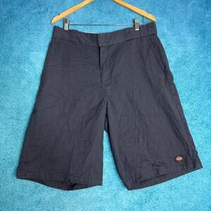 Dickies Utility Work Shorts Mens 36 Navy Blue Loose Fit 34x12 Made Nicaragua